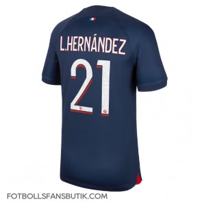 Paris Saint-Germain Lucas Hernandez #21 Replika Hemmatröja 2023-24 Kortärmad